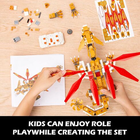 EDUCIRO STEM Project Dragon Building Toys (512PCS), Educational Christmas Birthday Gift idea for Kids Boys Girls 8-12-14, Remote Control & APP Programmable Coding Dragon Building Kit in Saudi Arabia