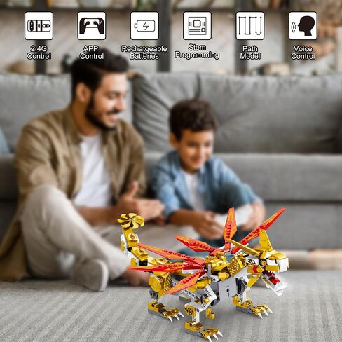 EDUCIRO STEM Project Dragon Building Toys (512PCS), Educational Christmas Birthday Gift idea for Kids Boys Girls 8-12-14, Remote Control & APP Programmable Coding Dragon Building Kit in Saudi Arabia