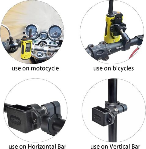 HYSHIKRA Bike Walkie-Talkie Mount، E-Bike Bike Scooter Radio حامل شماعات لـ Baofeng UV5R Motorola Talkabout Kenwood Yaesu Midland CB راديو محمول in Kuwait