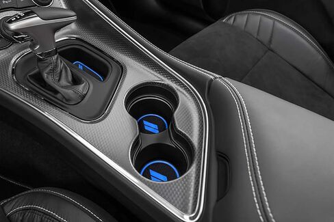 Auovo 11pcs Anti-dust Mats for Challenger Accessories 2015-2023 Custom Interior Cup Holder Inserts Door Pocket Center Console Liners for Challenger 2021 (Black) in Saudi Arabia
