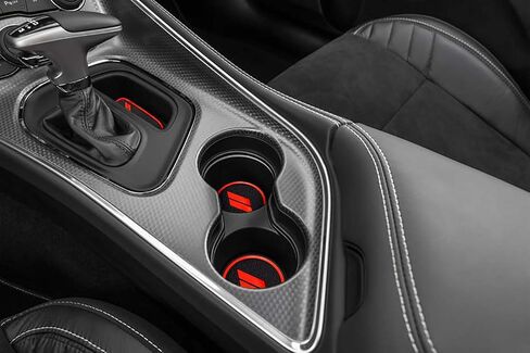 Auovo 11pcs Anti-dust Mats for Challenger Accessories 2015-2023 Custom Interior Cup Holder Inserts Door Pocket Center Console Liners for Challenger 2021 (Black) in Saudi Arabia