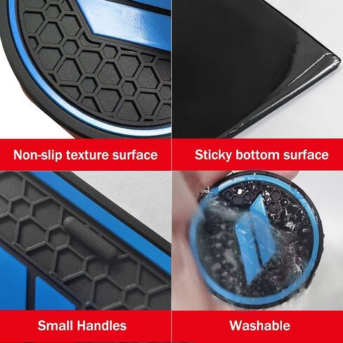 Auovo 11pcs Anti-dust Mats for Challenger Accessories 2015-2023 Custom Interior Cup Holder Inserts Door Pocket Center Console Liners for Challenger 2021 (Black) in Saudi Arabia