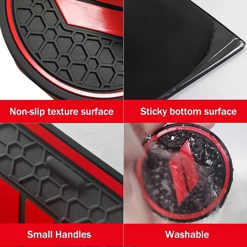 Auovo 11pcs Anti-dust Mats for Challenger Accessories 2015-2023 Custom Interior Cup Holder Inserts Door Pocket Center Console Liners for Challenger 2021 (Black) in Saudi Arabia