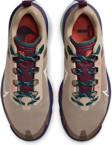 Nike Kiger 9 Men's Trail Running Shoes (DR2693-200, Khaki/Deep Jungle/Safety Orange/Sea Glass) Size 12 in Saudi Arabia