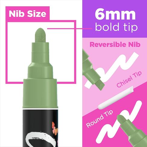 Extra Fine Tip Chalk Markers - (1mm Tip, Pack of 40) Neon, Pastel & Metallic | Erasable Liquid Chalk Pens for Chalkboard, Blackboard, Window, Labels, Bistro, Glass - Wet Erase Markers Fine Point in Saudi Arabia