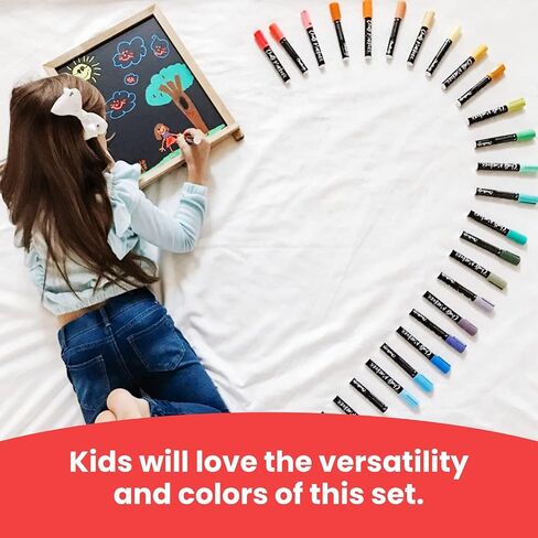 Extra Fine Tip Chalk Markers - (1mm Tip, Pack of 40) Neon, Pastel & Metallic | Erasable Liquid Chalk Pens for Chalkboard, Blackboard, Window, Labels, Bistro, Glass - Wet Erase Markers Fine Point in Saudi Arabia