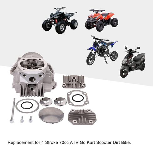 GOOFIT 47mm Cylinder Head Assembly for 4 Stroke 70cc ATV Go Kart Scooter Dirt Bike in Saudi Arabia