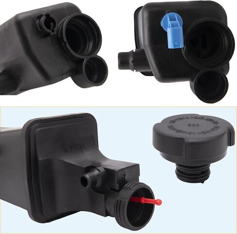 17117573781 خزان توسيع خزان سائل التبريد، خزان خزان استرداد تدفق سائل تبريد المحرك متوافق مع BMW E46 E53 1999-2006 320i 323i 323Ci 325i 325Ci 325xi 328i 328Ci 330i 330Ci 330xi in Kuwait