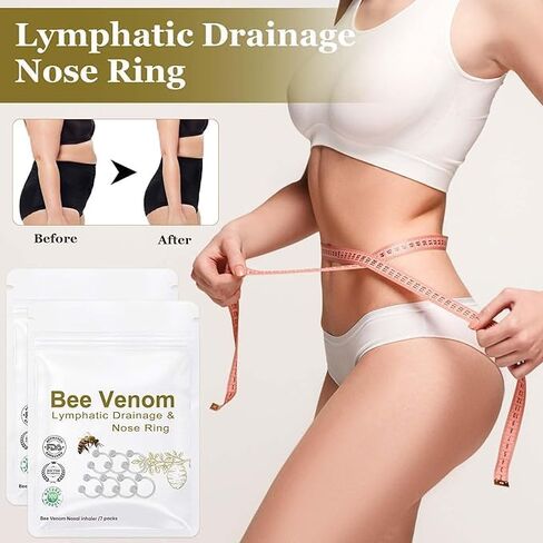 (4 أكياس/28 قطعة) حلقة الأنف للتصريف اللمفاوي لسم النحل، يمكنها تسريع معدل الأيض الأساسي وحيوية النحل in Kuwait
