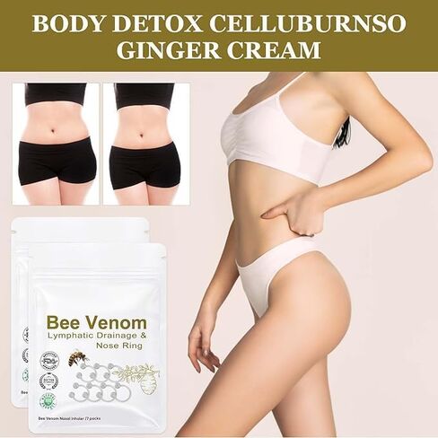 (4 أكياس/28 قطعة) حلقة الأنف للتصريف اللمفاوي لسم النحل، يمكنها تسريع معدل الأيض الأساسي وحيوية النحل in Kuwait