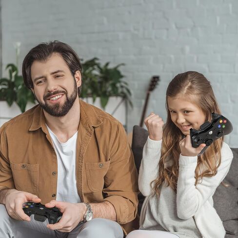 وحدة تحكم لاسلكية W&O متوافقة مع وحدة تحكم Xbox 360 2.4 جيجا هرتز Gamepad اللاسلكية متوافقة مع Xbox 360 والكمبيوتر الشخصي الذي يعمل بنظام Windows 7,8,10,11 مع جهاز استقبال (أسود) in Kuwait