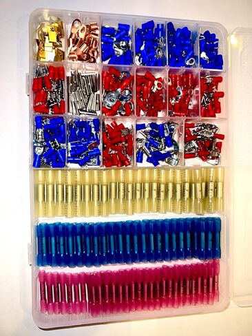 475pc Butt Connector Set - Ring Spade Quick Disconnect Crimp Terminal Kit Waterproof Marine Butt Connector in Saudi Arabia