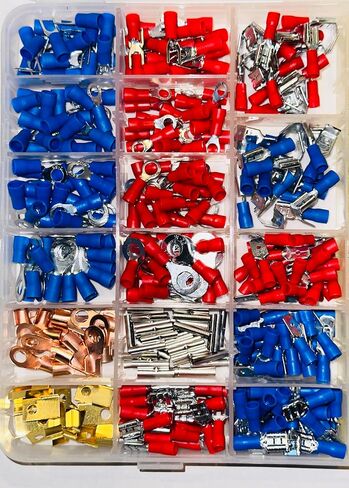 475pc Butt Connector Set - Ring Spade Quick Disconnect Crimp Terminal Kit Waterproof Marine Butt Connector in Saudi Arabia