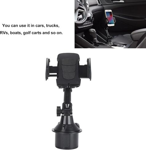 VBESTLIFE Car Cup Holder Phone Mount, 360° Rotation Car Phone Cradle Universal Base, Compatible with 4.0-7.0 Inch Cell Phones, for GPS Devices in Saudi Arabia