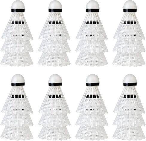 كرة الريشة من فورليهونج - 24 قطعة من طيور الريش النايلون للسرعة العالية والمتانة والثبات، للتمرين في الداخل والخارج (أبيض) in Kuwait