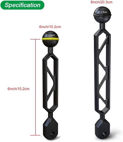 ذراع كروي من الألومنيوم من LIANQIAN للإضاءة تحت الماء، معدات الغوص الأساسية ونظام الإضاءة لمعدات التصوير الفوتوغرافي تحت الماء (AM-22) in Kuwait