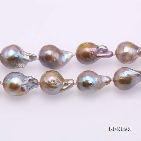 JYX قلادة اللؤلؤ AA + جودة 13-20 مللي متر الخزامى الطبيعي الباروك المياه العذبة مثقف اللؤلؤ قلادة للنساء 17 بوصة in Kuwait