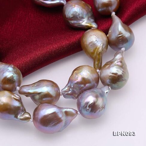 JYX قلادة اللؤلؤ AA + جودة 13-20 مللي متر الخزامى الطبيعي الباروك المياه العذبة مثقف اللؤلؤ قلادة للنساء 17 بوصة in Kuwait