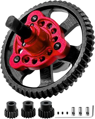 54T Spur Gear Upgrades Part for Slash Stampede Rustler 4X4（VXL）, Hardened Steel Slipper Clutch Eliminator 54T Spur Gear with Pinions Gears Set(15T 17T 19T) RC Upgrades,#6878,Navy Blue in Saudi Arabia