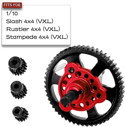 54T Spur Gear Upgrades Part for Slash Stampede Rustler 4X4（VXL）, Hardened Steel Slipper Clutch Eliminator 54T Spur Gear with Pinions Gears Set(15T 17T 19T) RC Upgrades,#6878,Navy Blue in Saudi Arabia