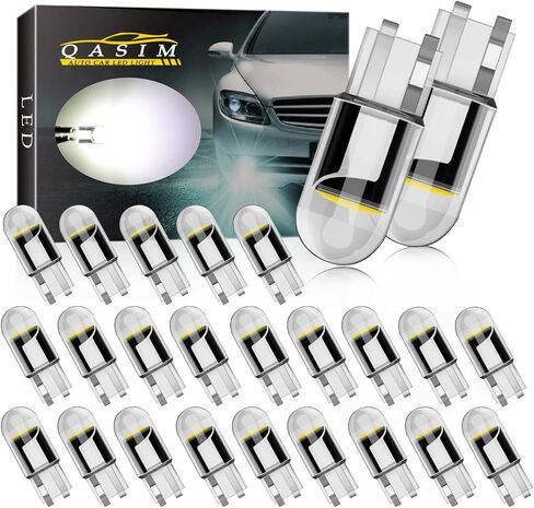 Qasim T3-1/4 Wedge Base bulbs 2825 194 LED Car Light Bulb Ultra Bright T3.25 Miniature Wedge Retrofit for Car/Motorcycle Interior Dome/Map/License Plate Lights 12V DC (Pack of 25,Xeon White) in Saudi Arabia