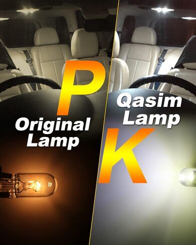 Qasim T3-1/4 Wedge Base bulbs 2825 194 LED Car Light Bulb Ultra Bright T3.25 Miniature Wedge Retrofit for Car/Motorcycle Interior Dome/Map/License Plate Lights 12V DC (Pack of 25,Xeon White) in Saudi Arabia