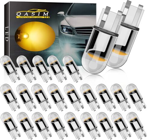 Qasim T3-1/4 Wedge Base bulbs 2825 194 LED Car Light Bulb Ultra Bright T3.25 Miniature Wedge Retrofit for Car/Motorcycle Interior Dome/Map/License Plate Lights 12V DC (Pack of 25,Xeon White) in Saudi Arabia