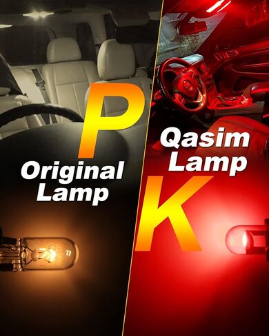 قاسم T3-1/4 لمبات قاعدة إسفين 2825 194 LED لمبة إضاءة السيارة فائقة السطوع T3.25 تحديث إسفين مصغر للسيارة/الدراجة النارية قبة داخلية/خريطة/لوحة ترخيص أضواء 12 فولت تيار مستمر (عبوة من 25، زيون أبيض) in Kuwait