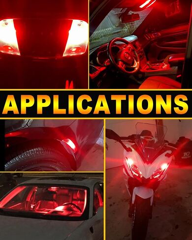قاسم T3-1/4 لمبات قاعدة إسفين 2825 194 LED لمبة إضاءة السيارة فائقة السطوع T3.25 تحديث إسفين مصغر للسيارة/الدراجة النارية قبة داخلية/خريطة/لوحة ترخيص أضواء 12 فولت تيار مستمر (عبوة من 25، زيون أبيض) in Kuwait