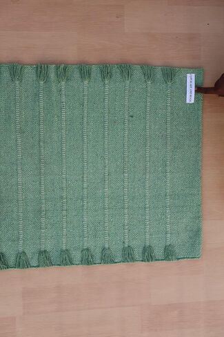 Jaipur Art & Rugs Cotton Yoga Rug - Eco-Friendly Hand-Woven Thick Mat (24"x72"x5mm) for Everyday Fitness at Home - Comfortable & Extra-Long in Saudi Arabia