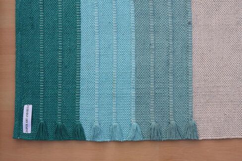 Jaipur Art & Rugs Cotton Yoga Rug - Eco-Friendly Hand-Woven Thick Mat (24"x72"x5mm) for Everyday Fitness at Home - Comfortable & Extra-Long in Saudi Arabia