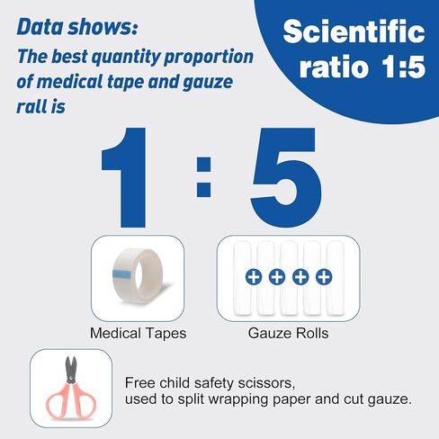 AZEN 12 Pack Gauze Rolls Bandages, 4 in x 4.1 Yards, Premium Medical Supplies & First Aid Supplies, Bandage Wrap Vet Wrap, Mummy Wraps in Saudi Arabia