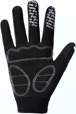 QEPAE® Unisex Breathable Cycling Full Finger Gloves Non-Slip Auto Racing Gloves for Biking Running Sporting Weightlifting Hunting Training - Skeleton Pattern - L in Saudi Arabia