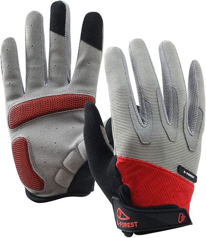 B-Forest Cycling Gloves/Bike Gloves Full Finger Road Bicycle Gloves for Men and Women Mountain Riding Gloves– Anti-Slip 5mm Gel Pad Shock-Absorbing MTB Motorcycle Gloves in Kuwait