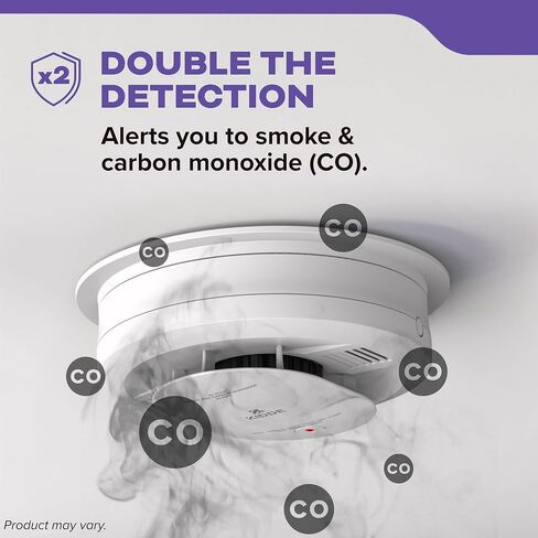 Kidde Hardwired Smoke & Carbon Monoxide Detector, 10-Year Battery Backup, Voice Alerts, Interconnectable LED Warning Light Indicators in Saudi Arabia