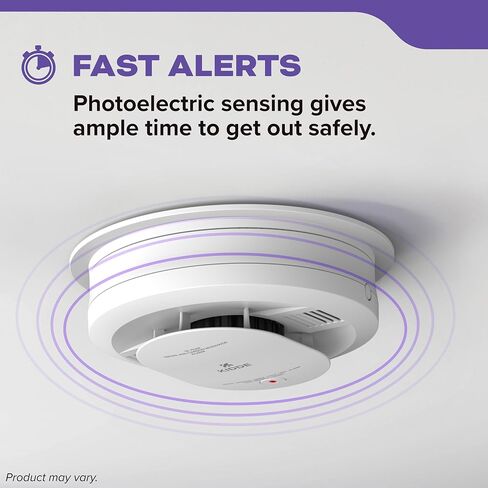 Kidde Hardwired Smoke & Carbon Monoxide Detector, 10-Year Battery Backup, Voice Alerts, Interconnectable LED Warning Light Indicators in Saudi Arabia