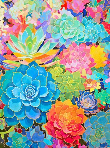 Gilded Garden: Succulent Plants - Eco-Friendly 1000 Piece Jigsaw Puzzle for Adults - Premium Quality, Vibrant Colors, Best Puzzle Challenge from Cross & Glory in Saudi Arabia