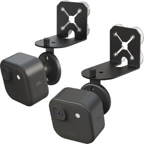 2-in-1 Metal Camera Mount for Blink Outdoor 4 & Blink Mini, （2026 Upgrade Big Suction with 360° Adjustable Bracket, Window Suction or Screw Wall Mount, Heavy Duty, Black (2-Pack) in Kuwait