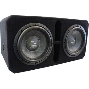 Harmony Audio HA-C2X12D4 Universal Dual 12 "سلسلة كربون مزودة بفتحات تهوية محملة بقدرة 2200 وات 1 أوم صندوق فرعي in Kuwait