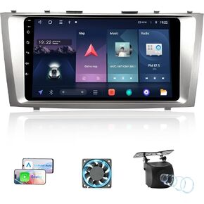 راديو السيارة Android 15 لسيارة Toyota Camry 2007-2011: 10 بوصة 4 جيجابايت + 64 جيجابايت ترقية ستيريو السيارة CarPlay اللاسلكي وAndroid Auto مع WiFi 6، Bluetooth، نظام تحديد المواقع العالمي (GPS)، راديو FM، EQ، SWC، كاميرا احتياطية 1080P in Kuwait