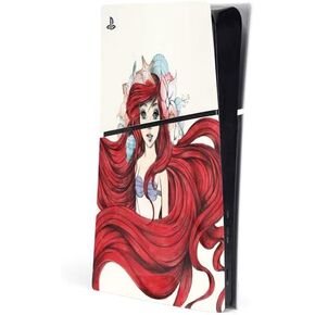 ملصق Skinit المخصص للألعاب متوافق مع وحدة التحكم PS5 Slim Digital Edition - مرخص رسميًا من Disney The Little Mermaid Ariel جزء من تصميم عالمك in Kuwait
