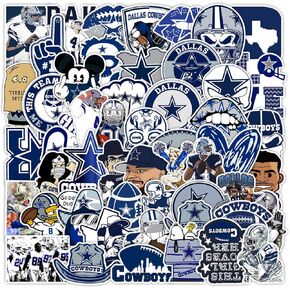 50 pcs Football Stickers Pack,Cowboy Decals for Phone Bottle Helmet Skateboard Etc.Waterproof Self-Adhesive Decals. in Saudi Arabia