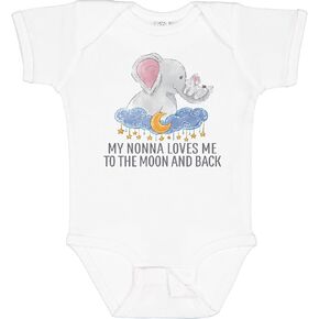 inktastic My Nonna Loves Me To the Moon and Back Elephants in Baby Bodysuit in Kuwait