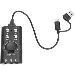 USB Sound Card, External Stereo Sound Card with Volume Control USB to 3.5mm Jack Sound Adapter, for PC Laptop Desktop Headset in Kuwait