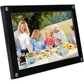 Focket إطار الصورة الرقمية، إطار الصورة الرقمية واي فاي تدوير السيارات 10.1 بوصة HD مع تخزين 32GB لغرفة المعيشة غرفة نوم مكتب (أسود) in Kuwait