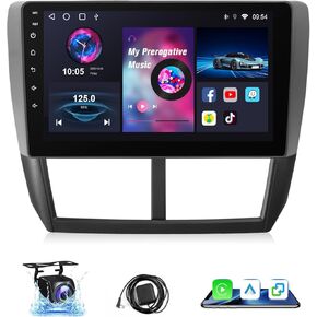 Leadfan Car Radio Stereo for Subaru Forester 2008 2009 2010 2011 2012 Impreza WRX, 9 inch Touch Screen Radio with Wireless Carplay Android Auto, Car Audio Receiver GPS Navi BT FM SWC Backup Camera in Kuwait