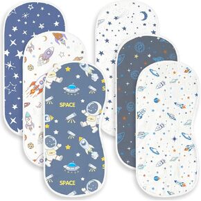 6 Pack Boho Theme Burp Cloths Baby Girls Boys, Large 100% Cotton Burping Clothes for Newborns Gifts Extra Soft and Absorbent 9.8X19.6inches in Saudi Arabia