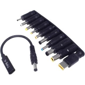 النوع C أنثى إلى DC5.5x2.1mm ذكر محول المقابس والتشغيل المتانة ABS البناء المعدني للأجهزة الإلكترونية مناسبة لأجهزة الكمبيوتر المحمولة والمنتجات الإلكترونية in Kuwait