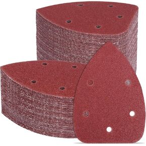 Coceca 100pcs Triangle Sanding Pads Sandpaper Hook and Loop Sanding Sheet for Wood Fit 3-1/8 Inch Oscillating Multi Tool in Kuwait