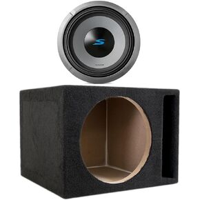 Alpine S2-W12D2 S Series 12 Dual 2-Ohm Subwoofer 1800W with SoundBox E Series Single 12-Inch Vented Subwoofer Enclosure Bundle in Kuwait